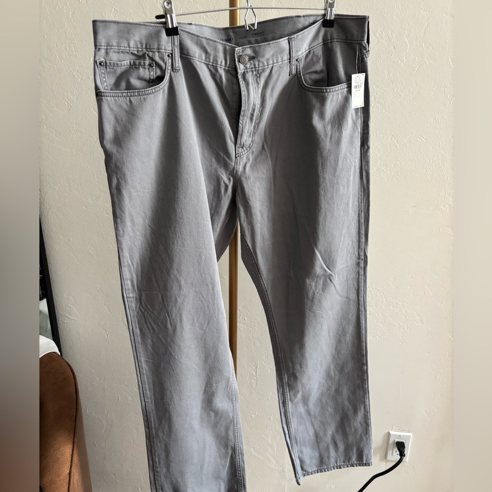 Old Navy Men's Straight Jeans in Light Gray *New